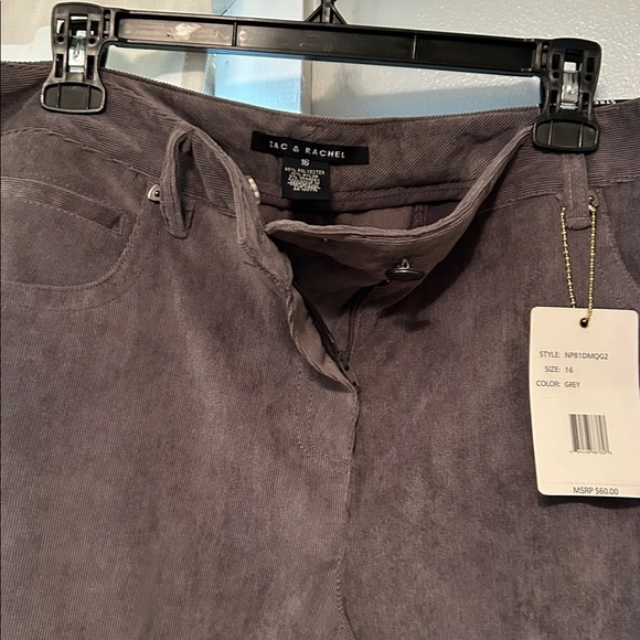 Zac & Rachel Women’s Corduroy Pants in Charcoal with 5 pockets with all Tags - Picture 3 of 5